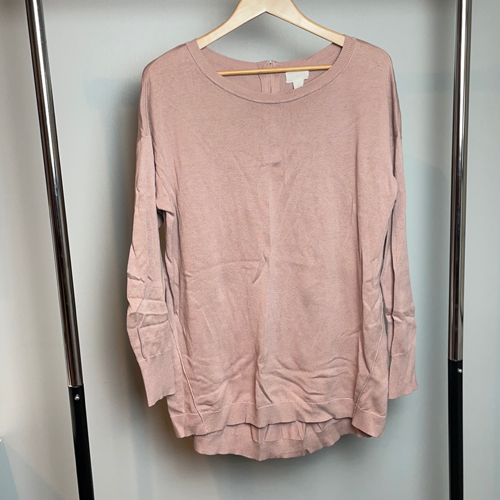 Caslon Rose / Blush Tunic Style Knit Sweater